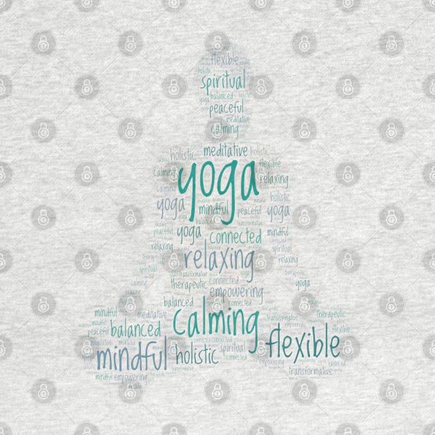 Yoga Wordcloud for Lighter Backgrounds by WYL - Words You Love